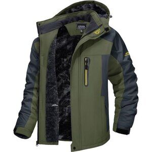 Men's Winter Ski Jacket Waterproof Snow Coats Snowboard Fleece Lining